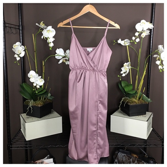 SLEEVELESS MAUVE SLIP DRESS - Picture 5 of 9